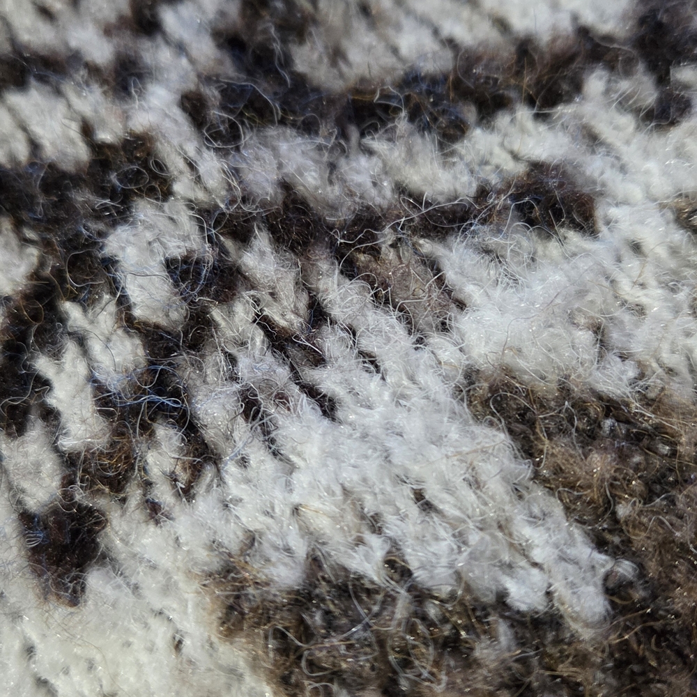 Aqua Nordic Pattern Turtleneck Sweater in Black, Gray, and Cream - Picture 4 of 8